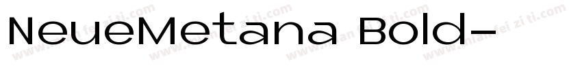 NeueMetana Bold字体转换